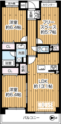 Ԏ}îP}Vj@Lʐ67.59uA2LDK+S^Cv̂łB