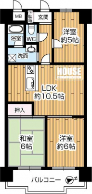 �Ԏ��}�i�̂P�}���V�����j�@�U�K���̂S�K�����I ��L�ʐρF��59.13�u�̂R�k�c�j�I