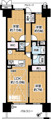 Ԏ}îP}Vj@Lʐ73.62ůԎ3LDKł [Lxł