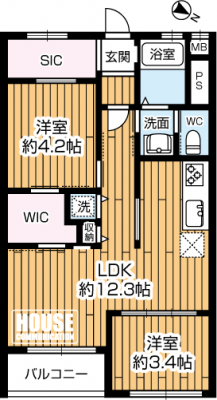 Ԏ}îP}Vj@2LDKELʐ50.22uEoRj[ʐ2.7u