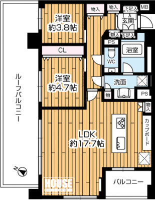 Ԏ}îP}Vj@2LDKELʐ67.04uEoRj[ʐ4.32u