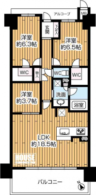 Ԏ}îP}Vj@3LDK{2WICAi7099~ALʐ77.50uoRj[ʐ13.00uA쐼oRj[