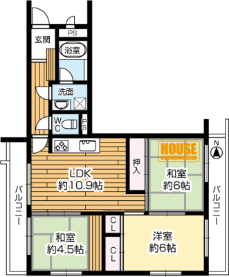 Ԏ}îP}Vj@3LDKAi2300~ALʐ63.72uoRj[ʐ12.10uAE2ʃoRj[