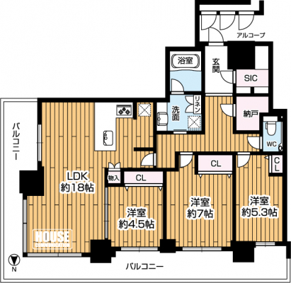 Ԏ}îP}Vj@3LDKAi13.980~ALʐ89.61uoRj[ʐ26.25uAkoRj[