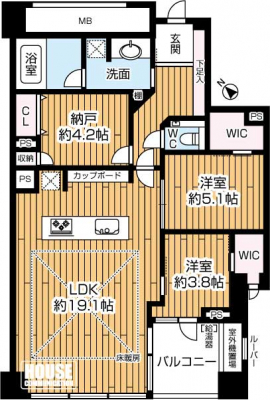 �Ԏ��}�i�̂P�}���V�����j�@��19.1������LDK ���g�[�L �쐼�����o���R�j�[