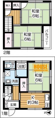 �Ԏ��}�i�̂P�ˌ��j�@��3K�A��L�ʐ�57.00��2