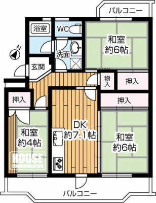 �Ԏ��}�i�̂P�}���V�����j�@��L�ʐ�61.35�u�A3DK�̂������ł��B