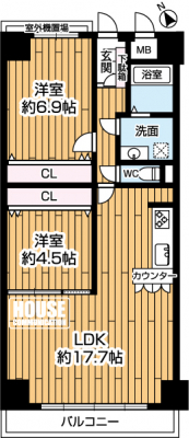 �Ԏ��}�i�̂P�}���V�����j�@8�K����2�K�����I ������E��L�ʐρF64.80�u�̂QLDK�I���t�H�[���ρI