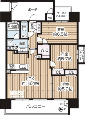 �Ԏ��}�i�̂P�}���V�����j�@12�K�������ɕt���A���]�z����ʕ��ǍD�ł���