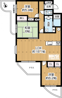 �Ԏ��}�i�̂P�}���V�����j�@1�K�����E������E��L�ʐρF80.29�u�̂R�k�c�j