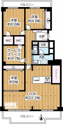 �Ԏ��}�i�̂P�}���V�����j�@��L�ʐ�96.6�u�A3LDK+S�^�C�v�̂������ł��B