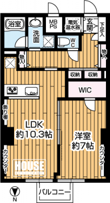 �Ԏ��}�i�̂P�}���V�����j�@��1LDK�A��L�ʐ�47.02�u�A�o���R�j�[�ʐ�1.87�u