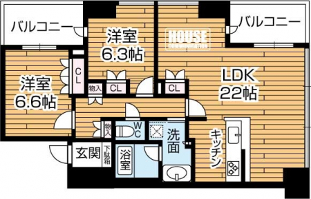 �Ԏ��}�i�̂P�}���V�����j�@��L�ʐ�78.31�u��2LDK��