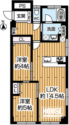 �Ԏ��}�i�̂P�}���V�����j�@��2LDK�A��L�ʐ�61.56m2�A�o���R�j�[�ʐϕs��