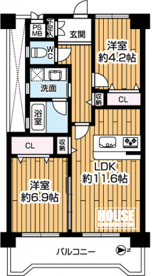 �Ԏ��}�i�̂P�}���V�����j�@��L�ʐ�54.1�u�A2LDK