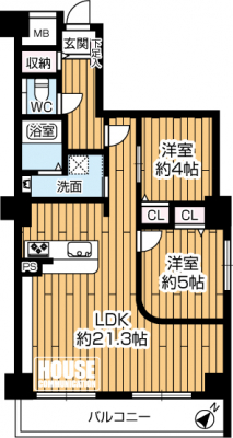 �Ԏ��}�i�̂P�}���V�����j�@��L�ʐ�66.94�u�A2LDK