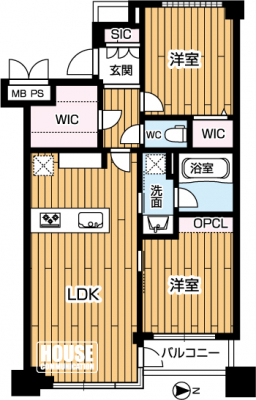 �Ԏ��}�i�̂P�}���V�����j�@��2LDK�E��L�ʐ�50.38�u�E�o���R�j�[�ʐ�3.84�u