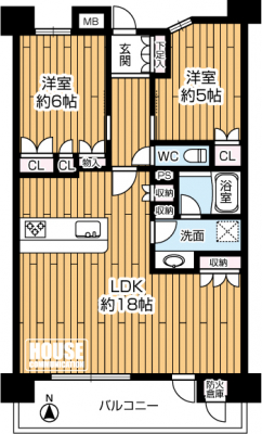 �Ԏ��}�i�̂P�}���V�����j�@ 14�K���̍ŏ�K�E������E��L�ʐρF63.63�u�̂R�k�c�j�I