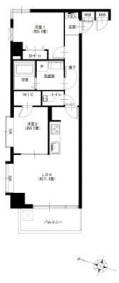 �Ԏ��}�i�̂P�}���V�����j�@��2LDK�E��L�ʐ�50.78�u