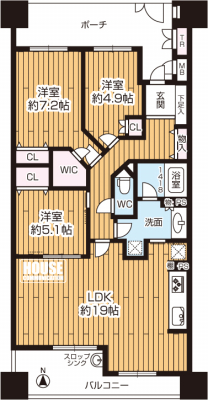 �Ԏ��}�i�̂P�}���V�����j�@14�K����13�K�����E������E ��L�ʐρF84.28�u�̍L�X�R�k�c�j�I