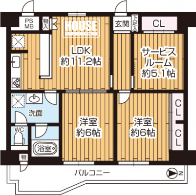 �Ԏ��}�i�̂P�}���V�����j�@11�K����5�K�����I�E��L�ʐρF66.88�u�̂R�k�c�j�I