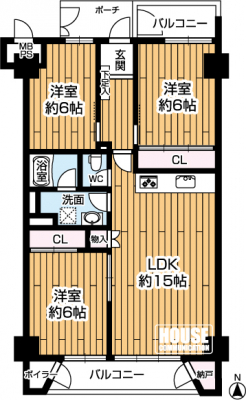 �Ԏ��}�i�̂P�}���V�����j�@3LDK�A���i3980���~�A��L�ʐ�77.28�u�o���R�j�[�ʐ�12.84�u�A������o���R�j�[��