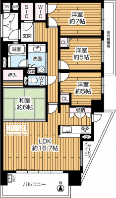 �Ԏ��}�i�̂P�}���V�����j�@��L�ʐ�88.3�u�A4LDK�^�C�v�̊p�Z�˂ł��I