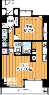 �Ԏ��}�i�̂P�}���V�����j�@��2LDK�E��L�ʐ�58.47�u�E�o���R�j�[�ʐ�9.53�u